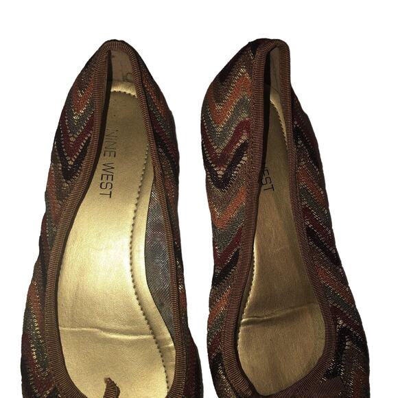 Nine‎ West Women's Offspring Ballet Flats Taupe Orange Size 6.5 M - Picture 3 of 9